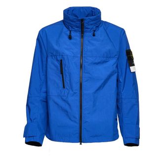 Stone Island Light Jackets, male, Blue, Size: S Light Jacket