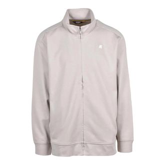 K-Way Felpa con Zip - Heren - Vesten met rits - Beige - 2XL - Katoen - Hoodies & sweatvesten