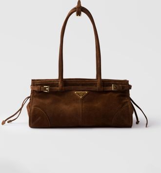 Prada Bonnie medium suede handbag