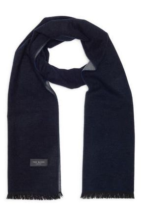 Ted Baker Reversible Silk Scarf in Navy Grey at Nordstrom Rack