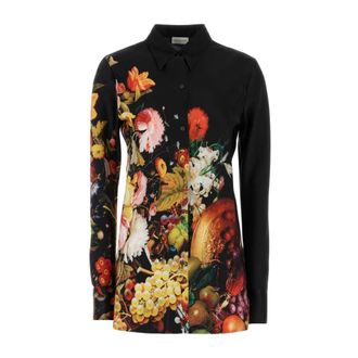 Dries Van Noten Overhemden, Dames, Veelkleurig, S, Satijn, Calima Shirt