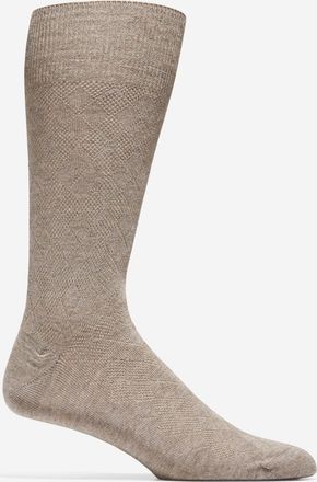 Cole Haan Mens Tonal Argyle Crew Socks - Brown