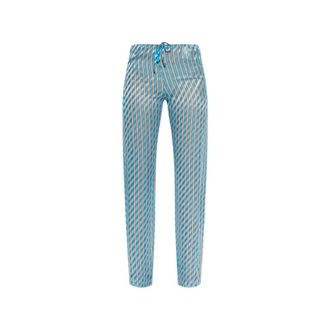 Dries Van Noten Pachas 3149 Straight Trousers - female - Dries Van Noten - Straight Trousers - Blue - M - Trousers