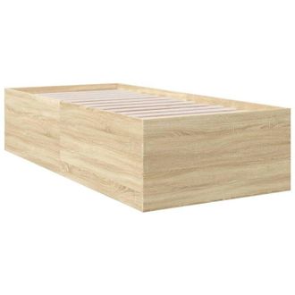 vidaXL Estructura de cama madera de ingeniería roble Sonoma 90x190 cm Vidaxl