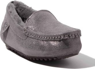 Dearfoams EZ Feet Womens Genuine Suede Moccasin House Shoe Slipper