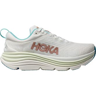 Hoka One One Womens Gaviota 5 Road-Running Shoes White 6.5