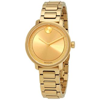 Movado Bold Pale Gold Dial Ladies Watch 3600502