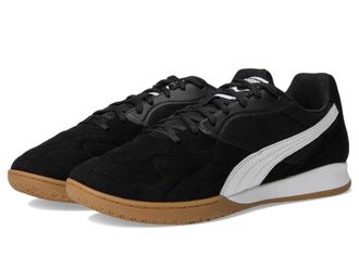 Puma King Top IT 107349-01 Mens Black White Suede Indoor Court Shoes ZOGG3490