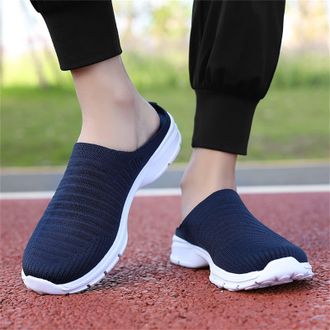 Generic 2026 Mens Slippers Fashion Summer Men Mesh Breathable Lightweight Slip On Flat Casual Half (Blue, 7.5)
