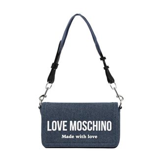 Love Moschino Denim Crossbody Tas - Dames - Schoudertassen - Blauw - ONE Size - Denim - Tassen