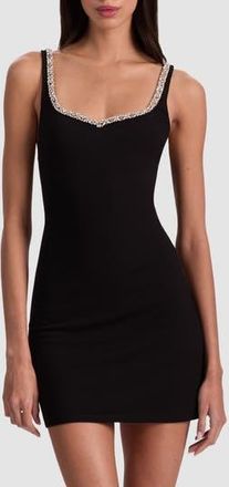 Alice & Olivia Eve Crystal Embellished Minidress in Black at Nordstrom Rack, Size 10