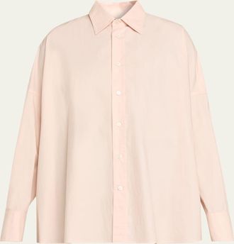 Plan C Oversized Cotton Button-Down Shirt