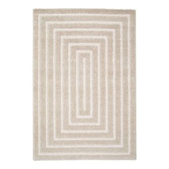 Sweeek Alfombra interior con dise&ntilde;o de rect&aacute;ngulo beige y crema