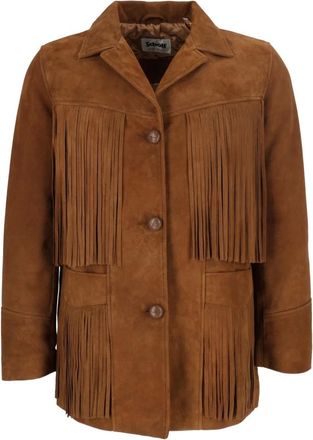 Schott NYC LCW Milena Jacket - Heren - Jassen - Bruin - Maat: M Leer