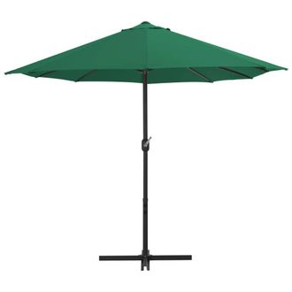 Berkfield Home Outdoor Parasol with Aluminium Pole 460x270 cm Green