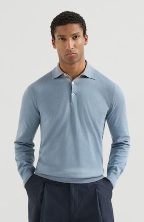 Brunello Cucinelli Polo-style sweater in Slate at Nordstrom, Size 52 It