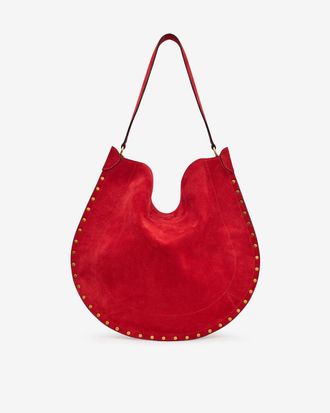 Isabel Marant Sac Oskan Hobo Soft En Cuir Velours - - Rouge &Eacute;carlate - Isabel Marant - Id&eacute;es de cadeaux