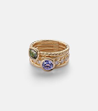 David Yurman DY Mercer 18kt gold ring with gemstones