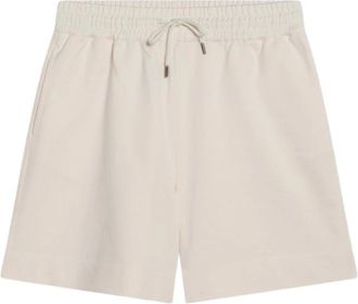 Moncler Sweat Shorts - Heren - Korte Broeken - Wit - M - Katoen - Korte Broeken
