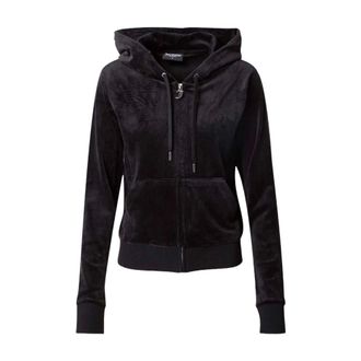 Juicy Couture Zwarte Hoodie Trainingspak Set - Dames - Vesten met rits - Zwart - M - Polyester - Hoodies & sweatvesten