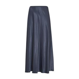 Moss Copenhagen MSCHNicolette Ullas Skirt - Dames - Rokken - Blauw - Maat: XS Satijn