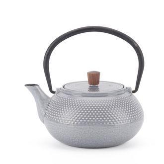 Minimal Enameled Cast Iron Teapot - Dot