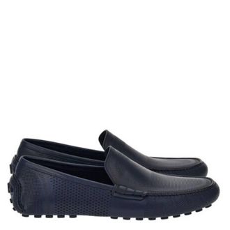 Ferragamo Perforated Leather Driver Loafers, Size 9 EE