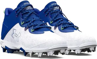 Under Armour Harper 8 Mid RM Baseball Cleats Mens Shoes Royal/White/Royal : 14 D - Medium