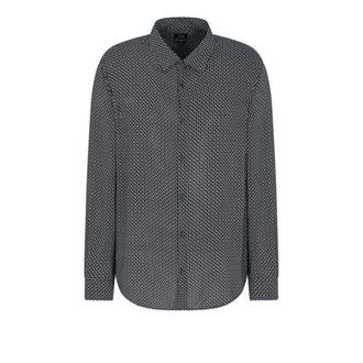 A|X Armani Exchange Regular Fit Viscose Overhemd - Heren - Casual Overhemden - Blauw - M - Leer - Overhemden