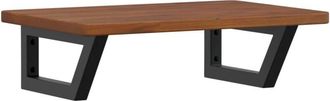 vidaXL Basin Shelf Wall Mounted Steel and Solid Wood Oak vidaXL