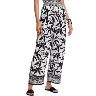 Velvet Womens Claudia Printed Pants In Black