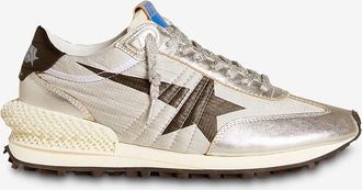 Golden Goose Handgefertigte Leder-Sneakers mit Metallic-Finish Marathon