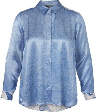 Frapp Dames, Blouses & Shirts, Blauw, Maat: XL Viscose