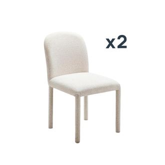 Klast Packs 2 sillas tela beige 47 cm x 83 cm cm
