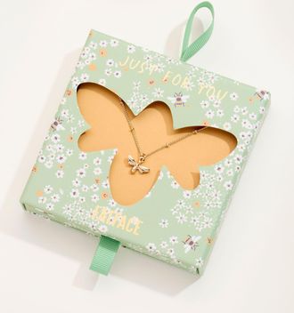 Fat Face FatFace Gold Tone Bee Necklace Gift