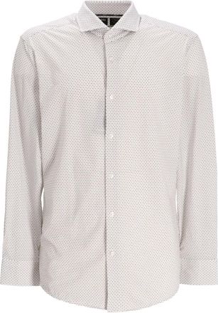 BOSS Camicia in cotone con stampa - Toni neutri