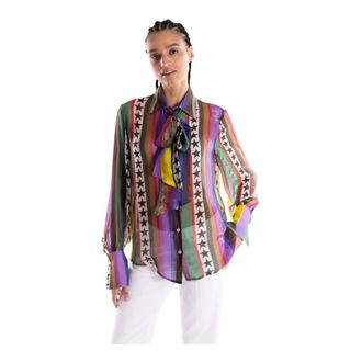 5 Progress Dames, Blouses & Shirts, Veelkleurig, Maat: L Zijde