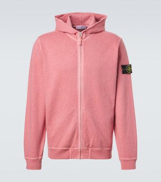 Stone Island Felpa Compass in cotone con zip