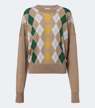 Khaite Pullover Tammy in lana e seta a rombi