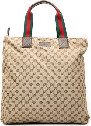 Gucci Tweedehands Gg Canvas Web Tote