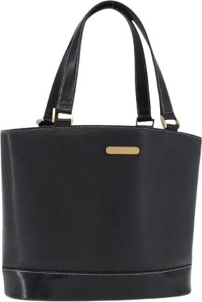 Burberry Pre-owned Vintage Hand Bag - Dames - Vintage Shopper - Zwart - ONE Size - Leer - Vintage