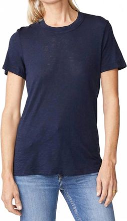 Stateside Supima Slub Jersey Short Sleeve Crew Tee In New Navy