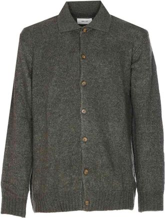 Nn.07 Green Viggo Cardigan Frontal Buttons Closure