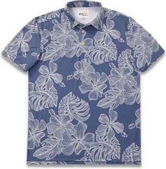 Reyn Spooner Muana Monstera Polo in Blue Horizon at Nordstrom Rack, Size Xx-Large