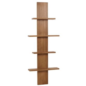 Hhg Hhg - Estante De Pared De Teca 499, Estante De Ba&ntilde;o Estante Colgante Estante, Teca De Calidad B (duramen, 20-30 A&ntilde;os), 51x56x15cm