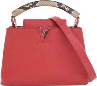 Louis Vuitton Tweedehands leren Louis Vuitton tassen - Dames - Vintage Handtas - Rood - ONE Size - Leer - Vintage