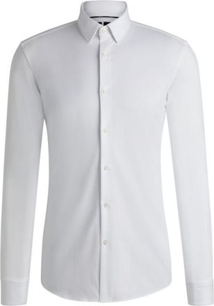 BOSS Slim-fit shirt in performance-stretch cotton-blend jersey