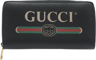 Gucci Black Leather Long Wallet (Bi-Fold) (Pre-Owned)