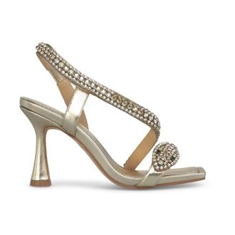 Alma En Pena Alma EN Pena, Schoenen, Dames, Geel, 39 EU, Cirkelvormige slangenhak sandaal