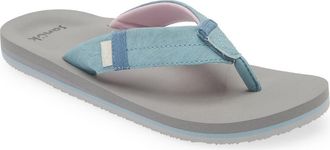Sanuk Ziggy Switchfit Flip Flop in Dusty Blue at Nordstrom Rack, Size 10